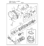 Diagram for 1992 Hyundai Sonata Automatic Transmission Overhaul Kit - 45010-33B00