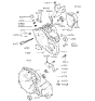 Diagram for 1988 Hyundai Sonata Motor And Transmission Mount - 43120-37001