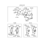 Diagram for 1992 Hyundai Sonata Brake Caliper - 58180-33A00