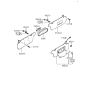 Diagram for 1991 Hyundai Sonata Sun Visor - 85201-33360-AO