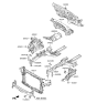 Diagram for Hyundai Radiator Support - 64101-2W700
