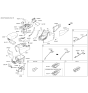 Diagram for 2017 Hyundai Santa Fe Center Console Base - 84611-2W300-NBC