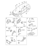 Diagram for 2019 Hyundai Santa Fe XL Air Bag Control Module - 95910-B8880