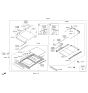 Diagram for 2019 Hyundai Santa Fe XL Sunroof - 81610-B8000