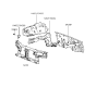 Diagram for 1993 Hyundai Scoupe Radiator Support - 64100-23100