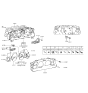 Diagram for 1990 Hyundai Scoupe Speedometer - 94310-23041