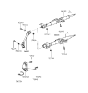 Diagram for 1990 Hyundai Scoupe Steering Column - 56300-23211