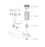 Diagram for 1992 Hyundai Scoupe Coil Spring Insulator - 55351-24000