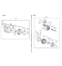 Diagram for 1994 Hyundai Excel A/C Compressor Cut-Out Switches - 97747-24000