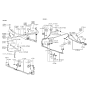 Diagram for 1992 Hyundai Excel Power Steering Hose - 57510-24000