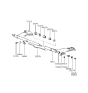 Diagram for 1992 Hyundai Scoupe Sway Bar Kit - 55578-21000