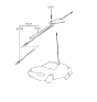 Diagram for 1994 Hyundai Scoupe Antenna - 96240-23002