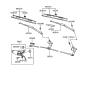 Diagram for Hyundai Scoupe Windshield Wiper - 98310-23001