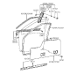 Diagram for 1994 Hyundai Scoupe Door Seal - 82110-23100-FD