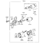 Diagram for 1993 Hyundai Scoupe Starter Motor - 36100-22000