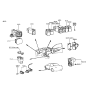 Diagram for 1990 Hyundai Scoupe Door Jamb Switch - 93560-21001