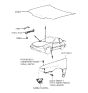 Diagram for 1992 Hyundai Scoupe Hood Hinge - 79110-23001