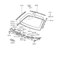 Diagram for 1990 Hyundai Scoupe Windshield - 86110-23105