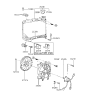 Diagram for 1992 Hyundai Scoupe Fan Motor - 25386-23370