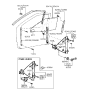 Diagram for Hyundai Scoupe Window Run - 82540-23010
