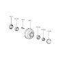 Diagram for 1994 Hyundai Excel Wheel Hub - 52711-23300