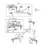 Diagram for 1993 Hyundai Scoupe Door Lock Cylinder - 81905-23002