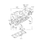 Diagram for Hyundai Scoupe Thermostat Housing - 25611-22002