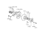 Diagram for Hyundai Excel Steering Knuckle - 51715-24000