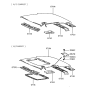 Diagram for 1993 Hyundai Scoupe Antenna Base - 67163-23000