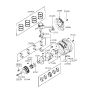 Diagram for 1991 Hyundai Excel Crankshaft Pulley - 23124-24010