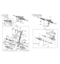 Diagram for Hyundai Excel Steering Gear Box - 57700-24000