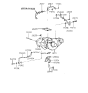 Diagram for 1990 Hyundai Scoupe Turbocharger - 28231-22152