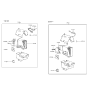 Diagram for 1993 Hyundai Scoupe Evaporator - 97611-24000