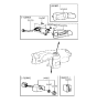 Diagram for 1990 Hyundai Scoupe Hazard Warning Switch - 93790-23000