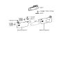 Diagram for 1993 Hyundai Scoupe Sun Visor - 85201-23600-AR