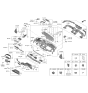 Diagram for Hyundai Sonata Hybrid Hazard Warning Switch - 93790-L1000