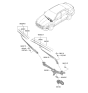 Diagram for 2006 Hyundai Santa Fe Wiper Blade - 98361-2B000