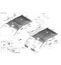 Diagram for Hyundai Sonata Hybrid Sun Visor - 85210-L0020-MMH