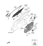 Diagram for 2022 Hyundai Sonata Hybrid Window Run - 82531-L1000