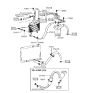 Diagram for 1997 Hyundai Sonata Engine Oil Cooler - 25460-34100