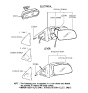 Diagram for 1997 Hyundai Sonata Car Mirror - 87605-35300