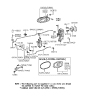 Diagram for 1996 Hyundai Sonata Door Handle - 83650-34000