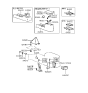 Diagram for 1994 Hyundai Sonata Center Console Base - 84611-34600-AQ