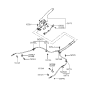 Diagram for 1996 Hyundai Sonata Parking Brake Cable - 59760-34101