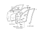 Diagram for 1997 Hyundai Sonata Weather Strip - 82220-34100