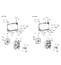 Diagram for 1998 Hyundai Sonata Radiator - 25310-34050