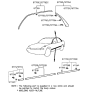 Diagram for 1993 Hyundai Sonata Door Moldings - 87732-34010