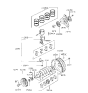 Diagram for 1993 Hyundai Elantra Rod Bearing - 23060-33030