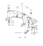 Diagram for 1994 Hyundai Sonata Front Cross-Member - 62401-34140