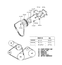 Diagram for 1994 Hyundai Sonata Water Pump - 25100-33122